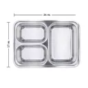 Thumbnail 3 of Empress World ถาดหลุมสแตนเลส 3 ช่อง รุ่น B ฝาปิดพลาสติก x 6