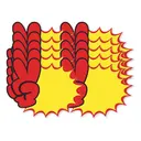 Thumbnail 1 of แผ่นป้ายระเบิด สองนิ้ว ขนาดกลาง แพ็ค 10 ชิ้น