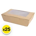 Thumbnail 1 of เอโร่ กล่องอาหารกระดาษ หน้าต่างใส 750 มล. x 25