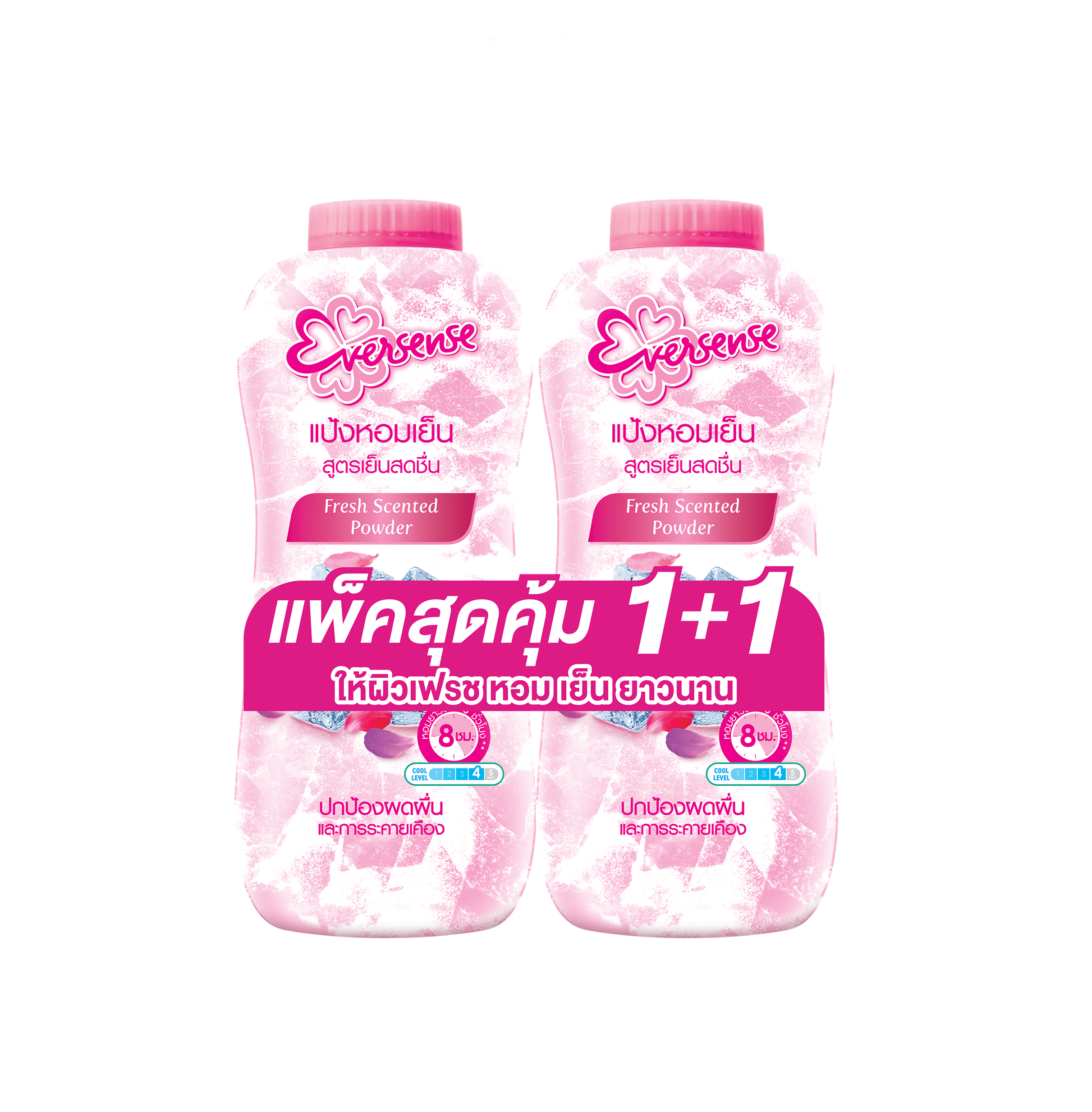 Eversense Fresh Scented Powder 280+280 ml. Twin