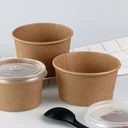 Thumbnail 5 of BIOPACK ถ้วยคราฟพร้อมฝา (ถ้วย 26 oz #116,+ ฝา PP 50 ชุด) ถ้วยกระดาษ ถ้วยซุป ถ้วยขนม ถ้วยใส่อาหาร ใส่ของหวาน มีฝาปิด กล่องห่อกลับบ้าน [[50 ชุด]]