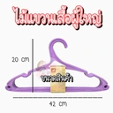 Thumbnail 2 of LI ไม้แขวนเสื้อ 1A ไม้แขวนเสื้อพลาสติก ไม้แขวนเสื้อผู้ใหญ่ (ขนาด 42 x 20 ซม.) 5 ชิ้น x 24 แพ็ค