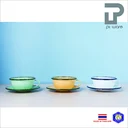 Thumbnail 1 of PT ware แก้วชา แก้วกาแฟ อินาเมล พร้อมจานรอง ขนาด10cm ตรากระต่าย