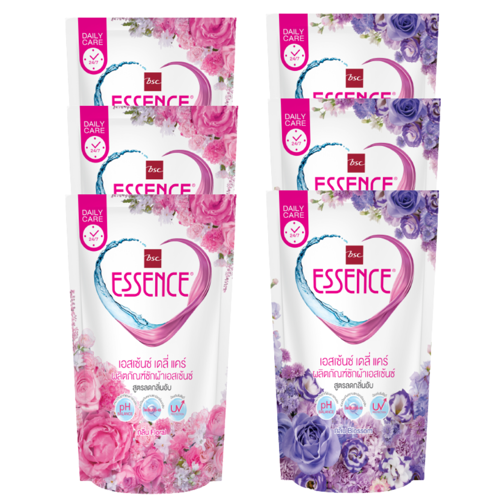 Essence Liquid Laundry Detergent Pink and Purple Refill 400 ml x 6