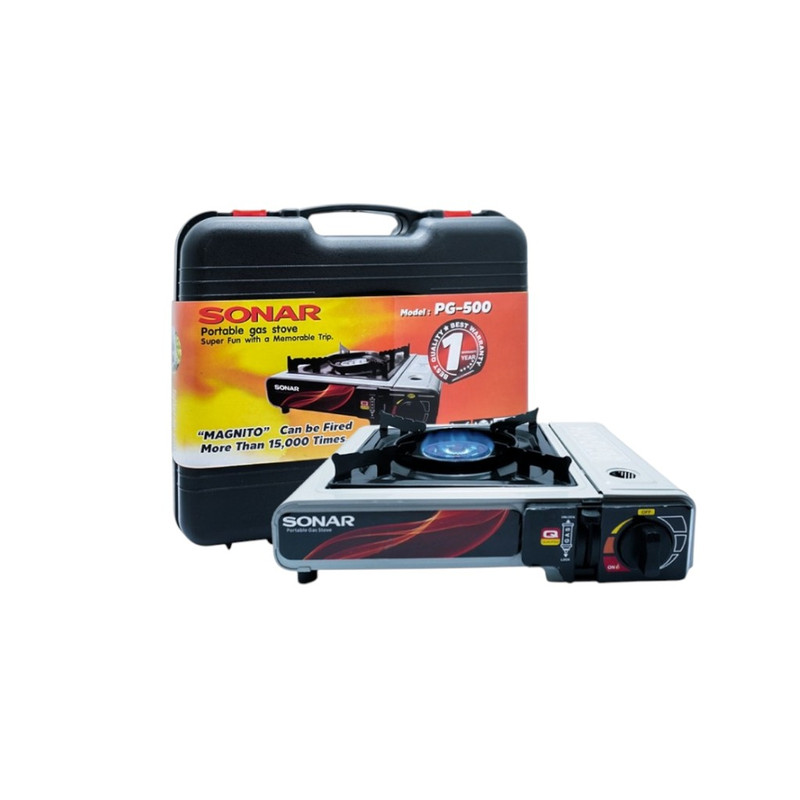 SONAR  เตาแก๊สพกพา เตาแก๊สปิคนิค รุ่น PG-500 เตาแก๊สปิกนิก พร้อมกระเป๋า เตาแก๊สกระป๋อง