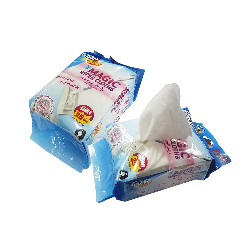Poly-Brite โพลี-ไบรท์ ผ้าริฟิล Magic wiper mop แบบแห้ง 25 pcs แพ็ค 2 ซอง