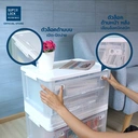 Thumbnail 4 of ซุปเปอร์ ล็อค กล่องเก็บของพับได้ เปิดฝาหน้า-หลัง รุ่น 5683 สีใส