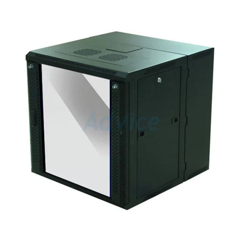Wall Rack 6U (50 cm.) LINK (CW2-60506G) Glass 'Black' - A0086119 ...