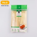 Thumbnail 1 of Matapat ไม้เสียบอาหาร (3 mm. เบอร์ 6) ไม้เสียบอนามัย ไม้สะเต๊ะ ไม้บาบีคิว 2.5 มิล 3 มิล 4 มิล 5 มิล ลูกชิ้น หมูปิ้ง ไม้เสียบ (รุ่นคัดเกรด)