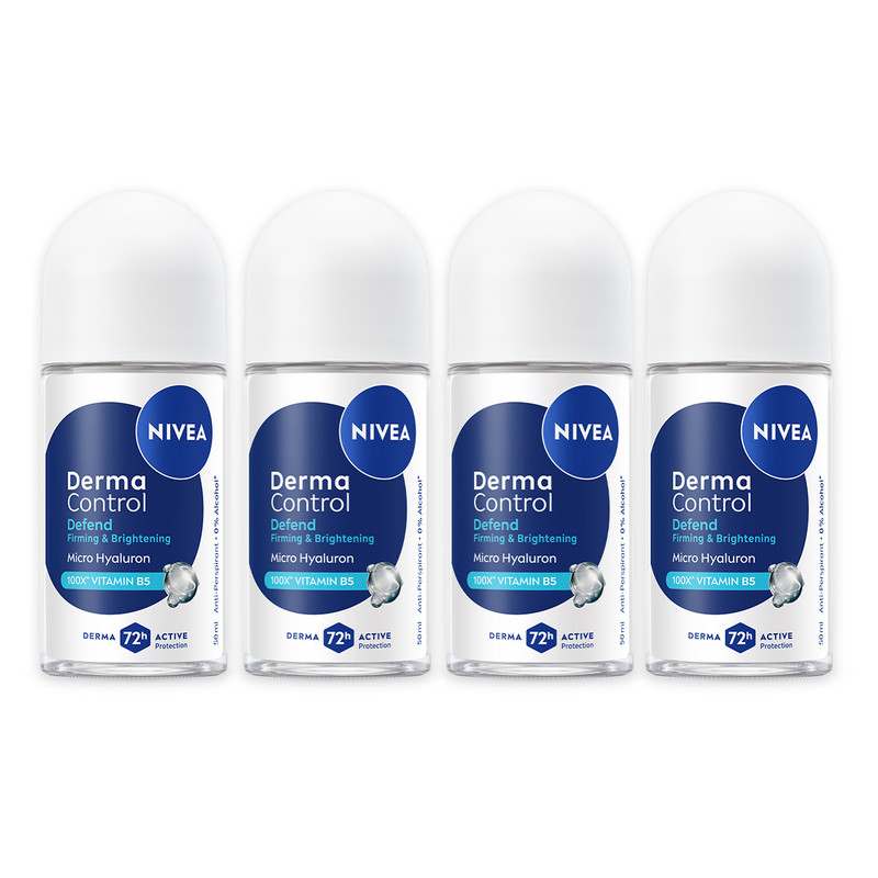 NIVEA DERMA CONTROL DEFEND ROLLON 50 ML. x4
