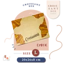 Thumbnail 1 of Boxlicious กล่องครัวซองต์ ลาย 1 ไม่มีหน้าต่าง ไซส์ L สีคราฟ KRAFT (แพ็คละ 20 ชิ้น)
