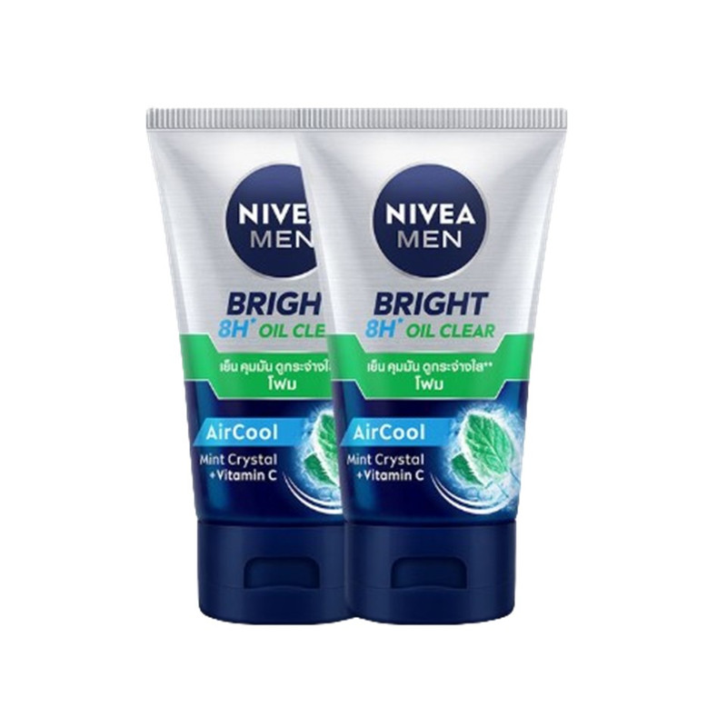 NIVEA MEN Bright Oil Clear Facial Foam 100 g x 2