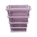 Thumbnail 1 of ตะกร้าชั้นวางเหลี่ยมอเนกประสงค์ 5 ชั้น สีม่วง ขนาด 51x41x95 ซม. ใหญ่ รุ่น BK-136-1