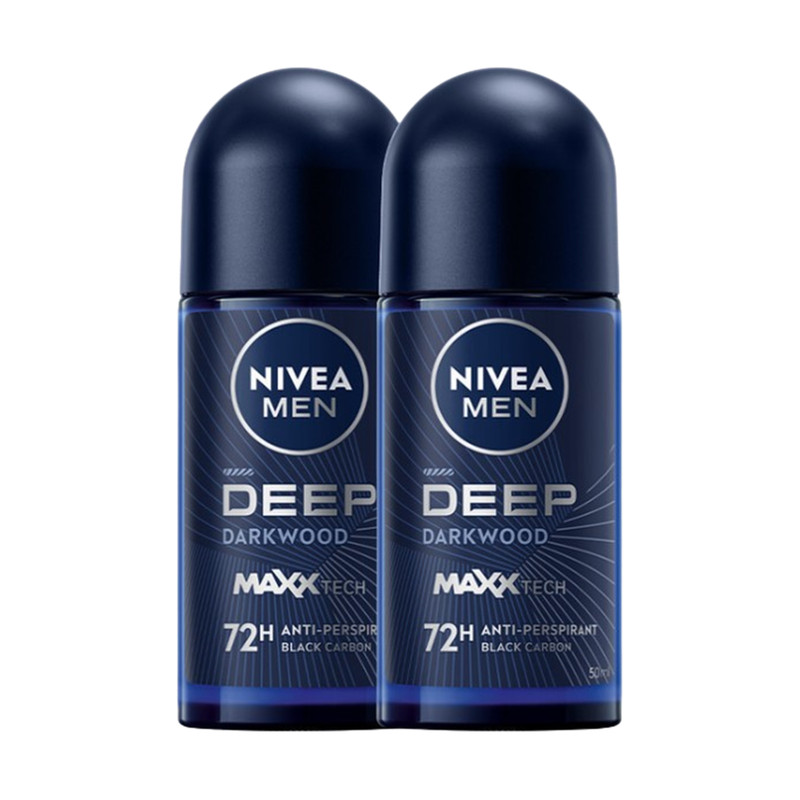 NIVEA Men Deep Darkwood Roll-On 50 ml. x 2