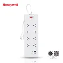 Thumbnail 2 of Honeywell ปลั๊กรางไฟป้องกันไฟกระชากแบบ 8 ช่อง พร้อมช่องเสียบ USB-A และ USB-C รุ่น HC000053