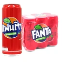 Thumbnail 1 of แฟนต้า เครื่องดื่มน้ำอัดลม น้ำแดง 325 มล. x 6