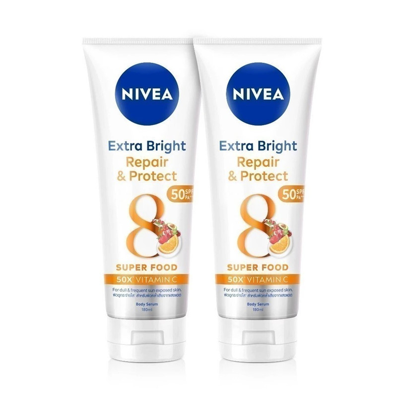 Nivea Extra Bright Repair Protect Body Serum SPF50 PA+++ 180 ml x 2