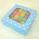 Thumbnail 2 of Boxjourney กล่องชิฟฟ่อนสีฟ้าพื้นจุดขาวใหญ่ (20 ใบ/แพค)