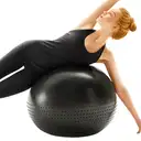 Thumbnail 2 of บอลโยคะบอลสำหรับการออกกำลังกาย ทนทาน มีปุ่มกันลื่นขนาด 65ซ.ม. สีดำ
