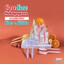 Thumbnail 5 of Hokogogreen ช้อนพลาสติก สีพาสเทล ช้อนน่ารัก พลาสติกย่อยสลาย ช้อนพลาสติกยาว ช้อนใช้แล้วทิ้ง ยาว 7 นิ้ว ซิลถุง สีชมพู (แพ็ค 50 ชิ้น)