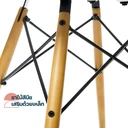 Thumbnail 4 of เก้าอี้พลาสติก ขาไม้สีบีช ฐานโครงเหล็ก สีส้ม