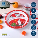 Thumbnail 2 of ซุปเปอร์ ล็อค จานหลุมเมลามีน แบ่ง 3 ช่อง ลายลิขสิทธิ์แท้มูมิน รุ่น 8200 สีแดง