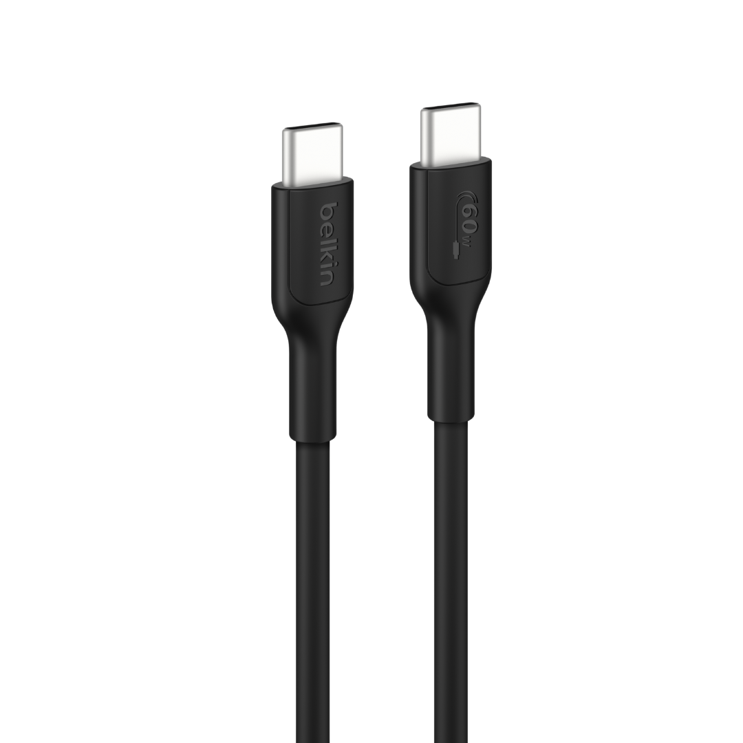 Belkin สายชาร์จ USB-C รองรับชาร์จเร็ว 60 วัตต์ วัสดุ PCR ทนมากขึ้น 25 เท่า ยาว 1 เมตร - CAB023 (สีดํา)