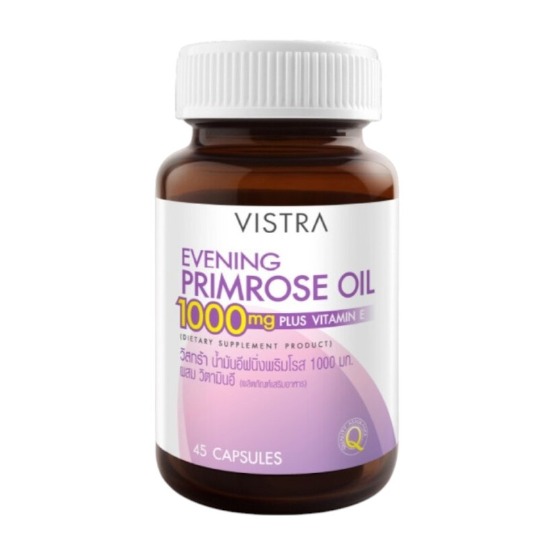 VISTRA Dietary Supplement Evening Primrose Oil Plus Vitamin E 1000 mg 45 Capsules