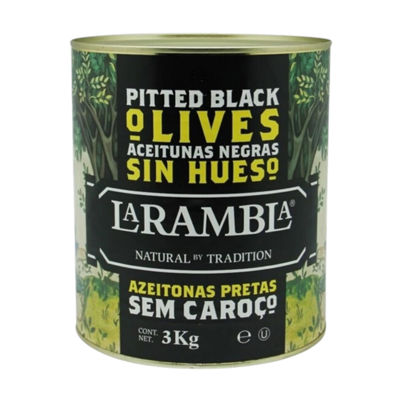 La Rambla Pitted Black Olives ลาแรมบลา มะกอกดําไร้เมล็ด 3,000g
