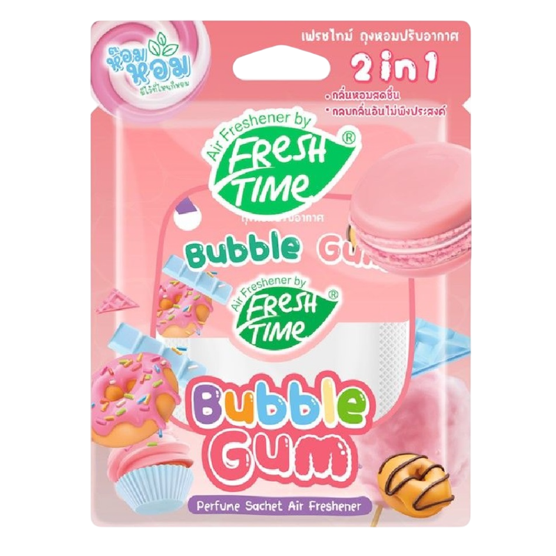 FreshTime X LINE FRIENDS ถุงหอมปรับอากาศ ถุงหอมดับกลิ่น กลิ่นBubble Gum ขนาด 9 กรัม