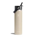 Thumbnail 1 of HYDRO FLASK Tumbler Model WIDE MOUTH WITH FLEX STRAW CAP 24 oz Oat