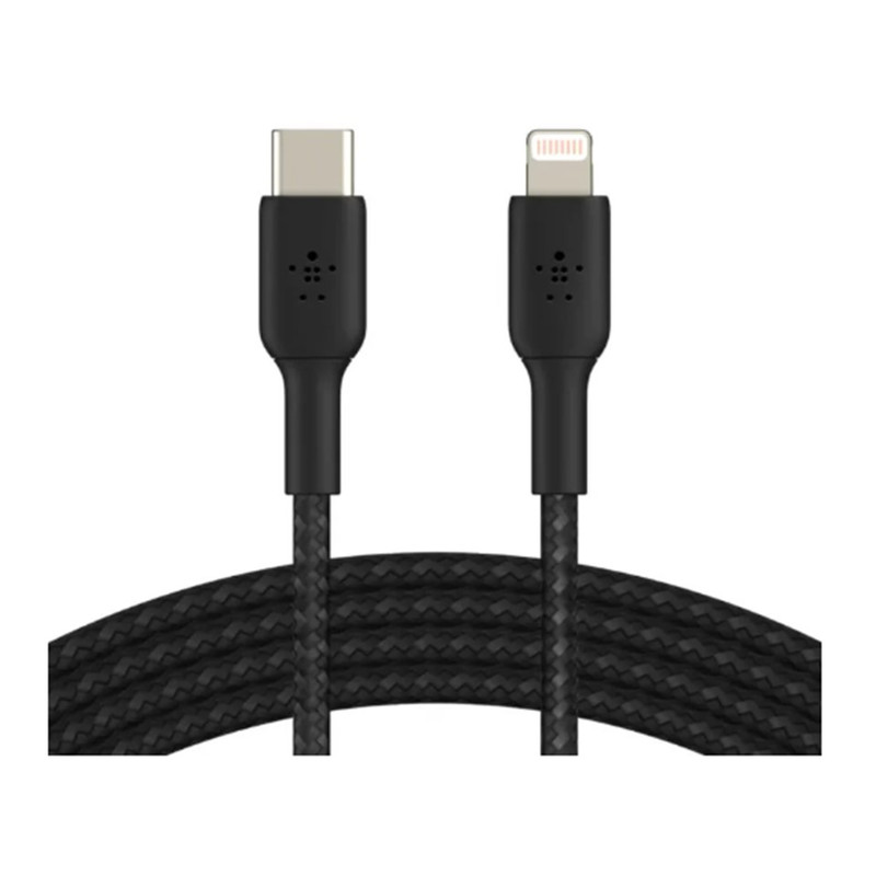 Belkin สายชาร์จเร็วพร้อมถ่ายโอนข้อมูล BOOST CHARGE Braided C to Lightning แบบถักเชือก สําหรับ iPhone 8 ขึ้นไป CAA004