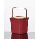 Thumbnail 1 of Panda Outlet ถังน้ำดื่มทรงสี่เหลี่ยม (วินเทจ)(1,000 ml.) + ฝาปิดทอง + หู สีแดงวินเทจ,ไม่เจาะรู (แพ็ค 20 ชิ้น)