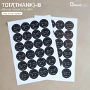 Thumbnail 1 of Depack ST017(THANK)-B สติ๊กเกอร์วงกลมพิมพ์ลาย สีดำ (1 แพ็ค/ 48 ดวง)/สติ๊กเกอร์ตกแต่ง คำพูด ข้อความขอบคุณ ติดกล่อง ติดซองขนม ติดกระปุก