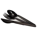 Thumbnail 1 of เอโร่ ชุดช้อนส้อมมีดกระดาษ สีดำ x 50