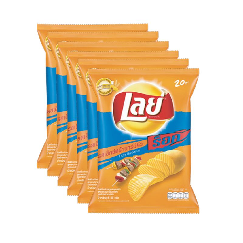 LAY'S Rock Potato Chips BBQ Flavoured 40 g x 48