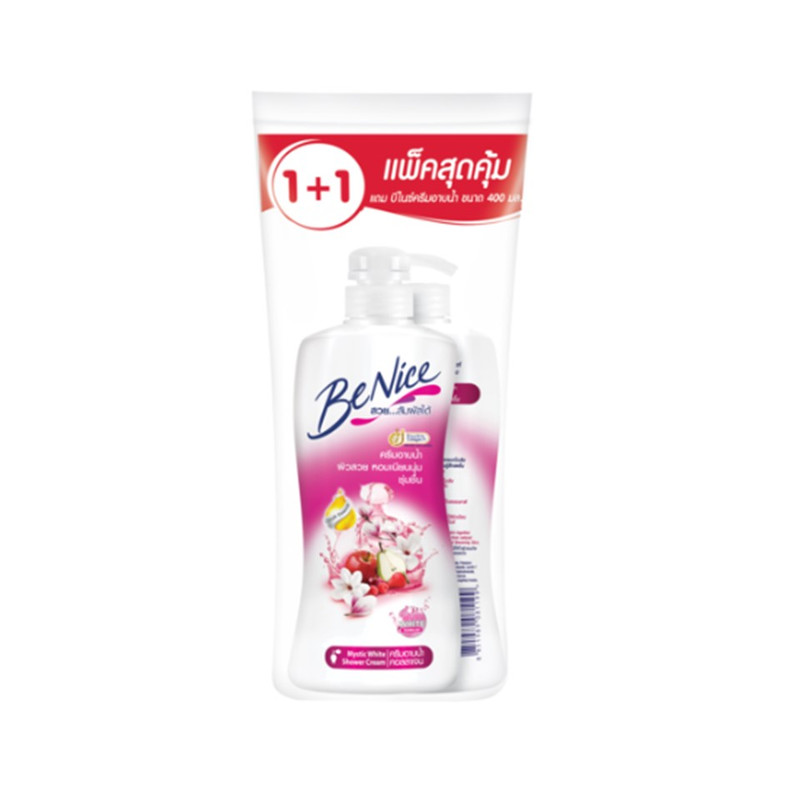 Benice Shower Cream Mystic White 400 ML. [Twin Pack]