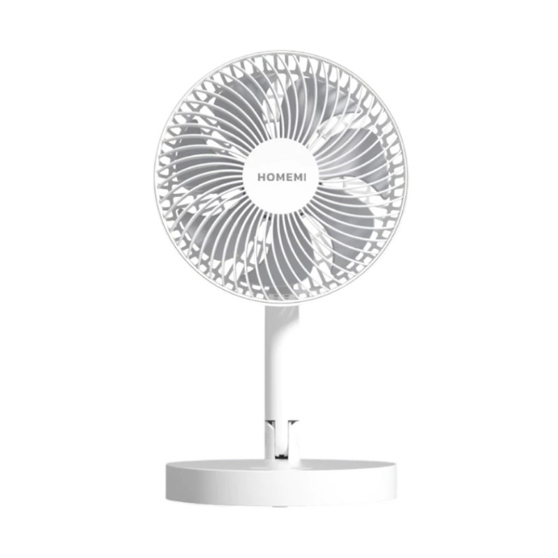 Homemi พัดลมตั้งโต๊ะไร้สาย Portable Desk Fan พับเก็บได้ ปรับแรงลม 4 ระดับ ตั้งเวลาปิดได้ Pro (062)
