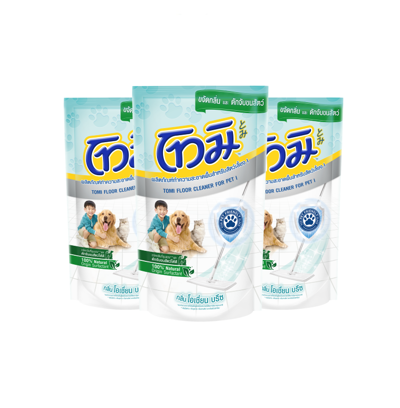 [Pack3] TOMI Floor Cleaner for Pet Ocean Breez 550ml. x3, Green