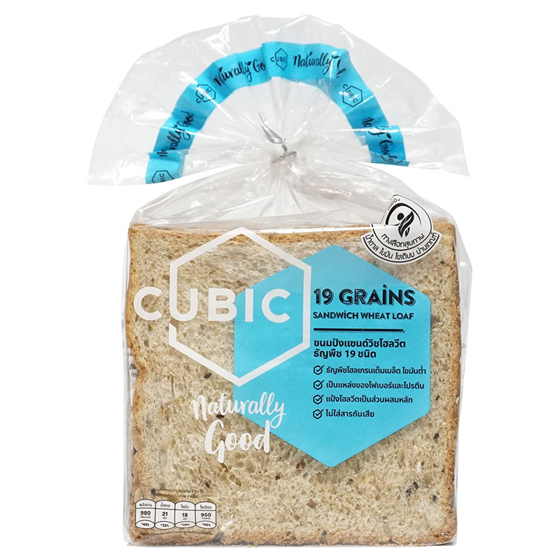 CUBIC 19 Grains Sandwich Wheat Loaf 360 g