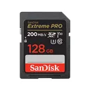 Thumbnail 1 of SANDISK Memory Card Extreme Pro SDXC V30 U3 C10 200MB/s R 90MB/s W Model SDSDXXD-128G-GN4IN Capacity 128GB