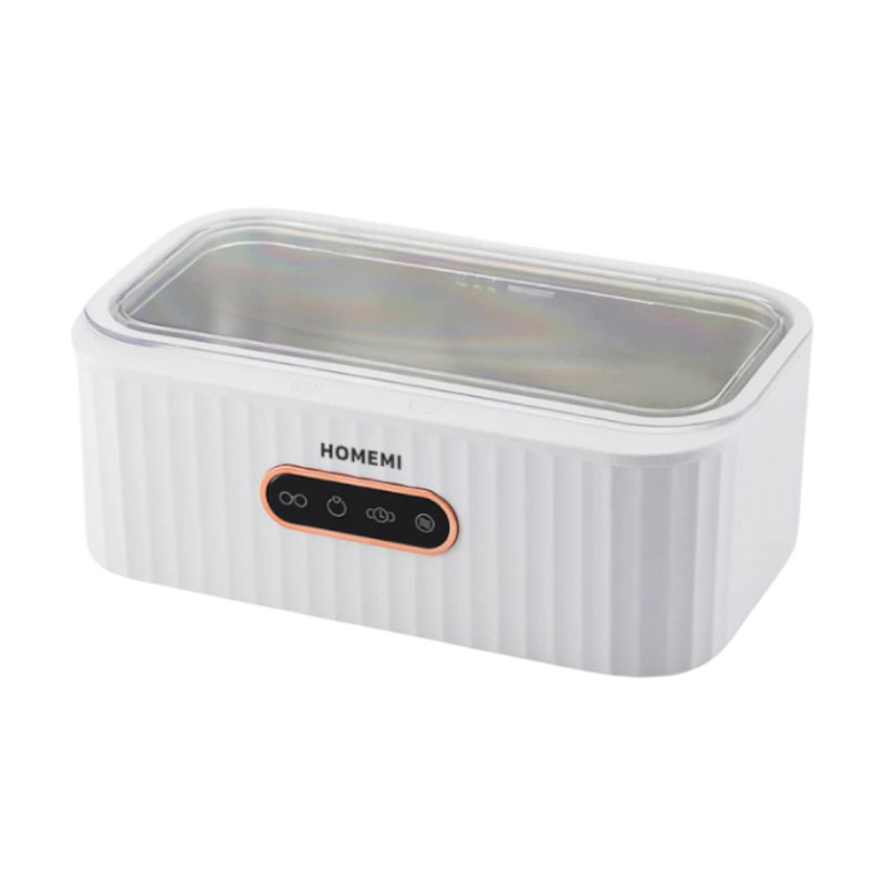 Homemi เครื่องทําความสะอาดอัลตราโซนิก Ultrasonic Cleaner ล้างแว่น นาฬิกา เครื่องประดับ (HM0052-P-WH)