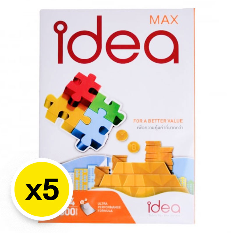 IDEA Max Copy Paper A4 70 gsm 500 sheets x 5 Makro PRO