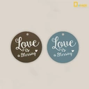 Thumbnail 3 of Depack T008(LOVE)-K(Rope)(สีน้ำตาลเชือก) ป้ายห้อยสินค้าทรงกลม Love is a Blessing (1 แพ็ค/ 50 ใบ)