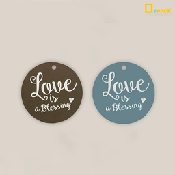 Thumbnail 3 of Depack T008(LOVE)-K(Rope)(สีน้ำตาลเชือก) ป้ายห้อยสินค้าทรงกลม Love is a Blessing (1 แพ็ค/ 50 ใบ)