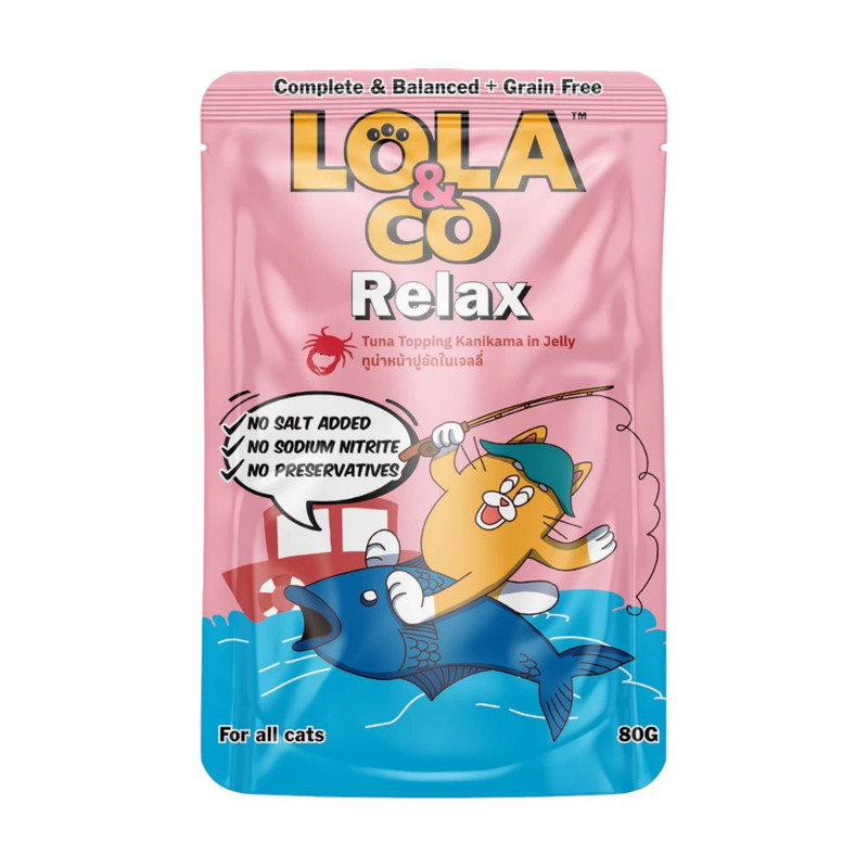 [1 ซอง] Lola & Co อาหารเปียก สูตร Complete & Balance ขนาด 80 กรัม RM04-Relax