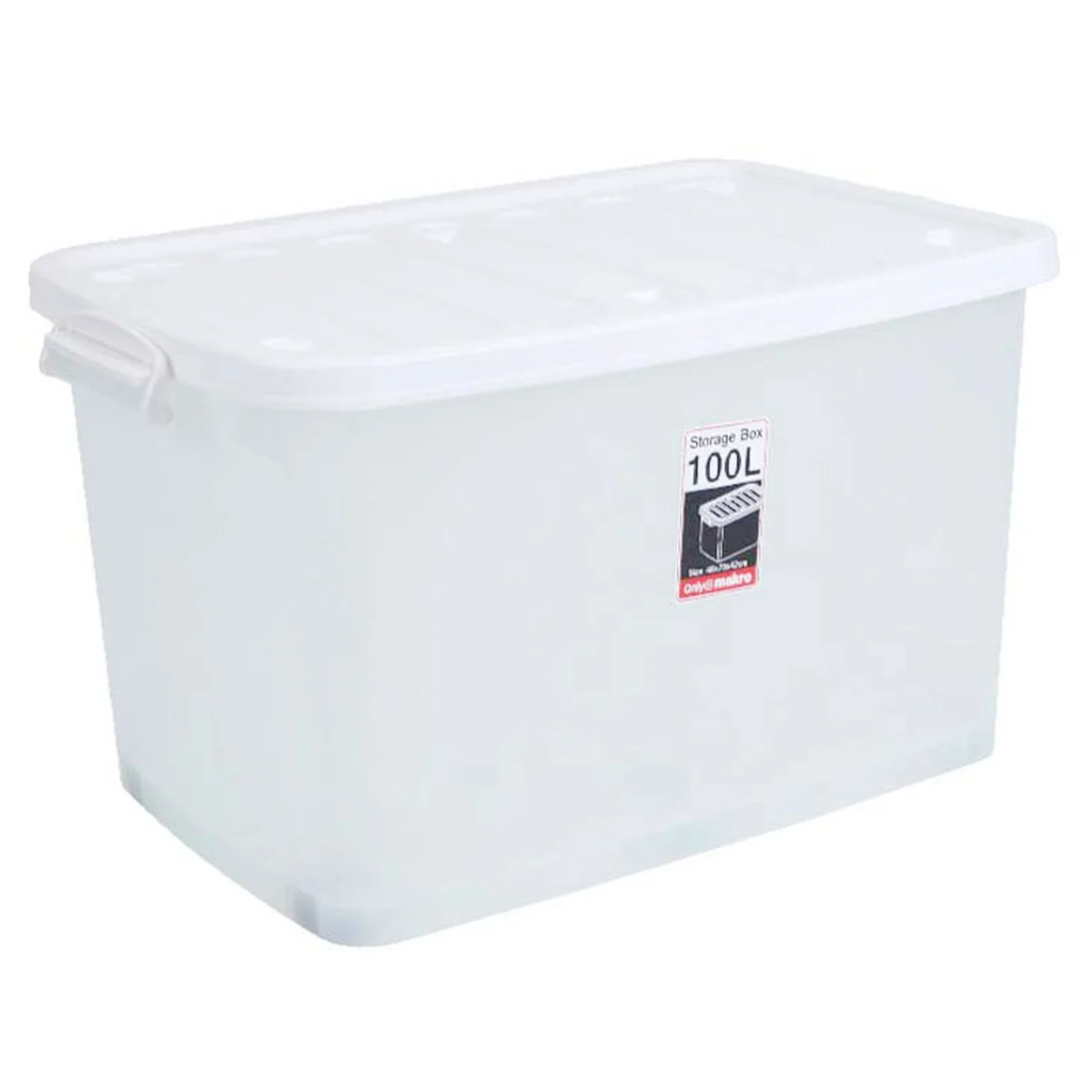 DIAMOND Storage Box with Wheel (Grade A) Clear color 100 l