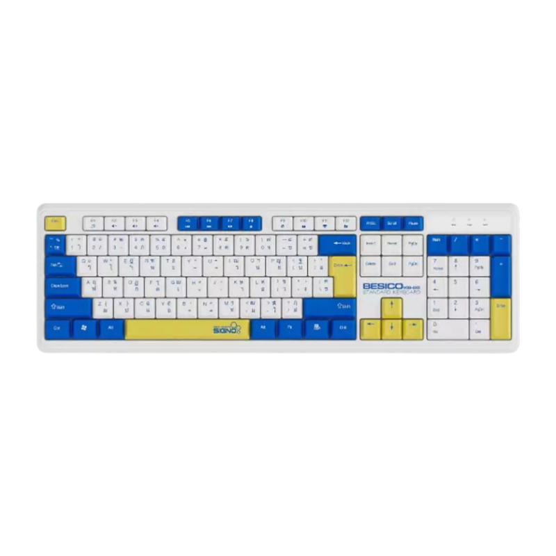 KEYBOARD (คีย์บอร์ด) SIGNO KB-82W (WHITE) (RUBBER DOME SWITCH NON-BACKLIT EN/TH)