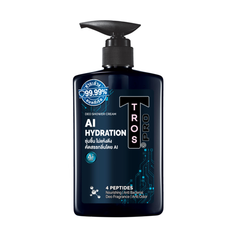 Tros Shower Gel Pro AI Hydration 450 ML. Black