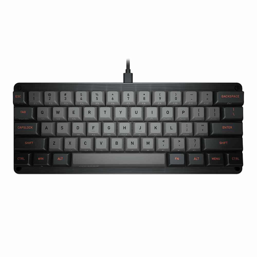 COUGAR KEYBOARD (คีย์บอร์ด) PURI MINI (BLACK-WHITE) (GATERON RED SWITCH RGB UNDERGLOW EN)